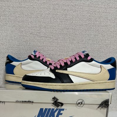 Travis Scott × fragment design × Nike Air Jordan 1 Low OG SP "Military Blue"