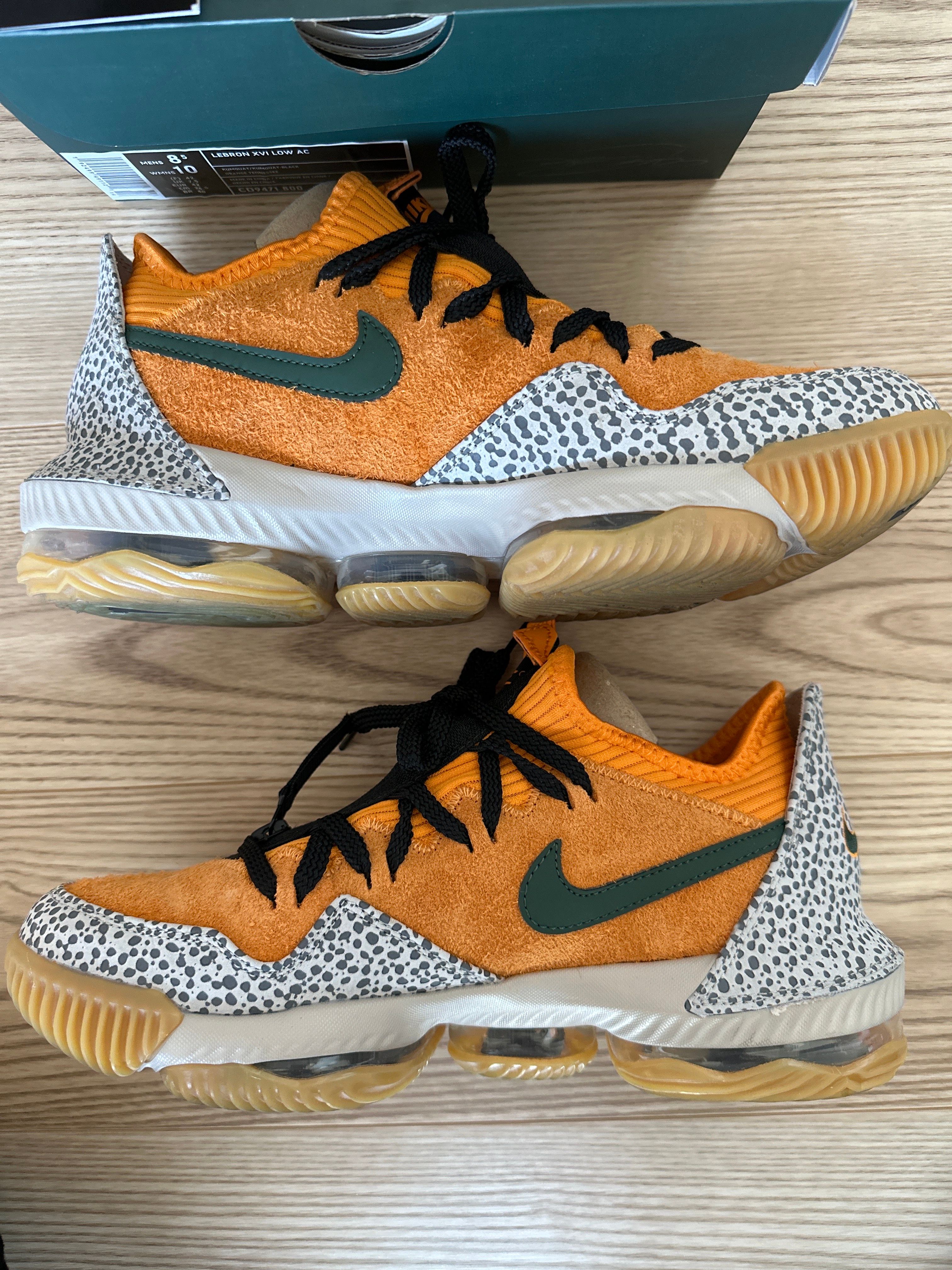 atmos × Nike LeBron 16 Low "Safari" (CD9471-800/CI3358-800)