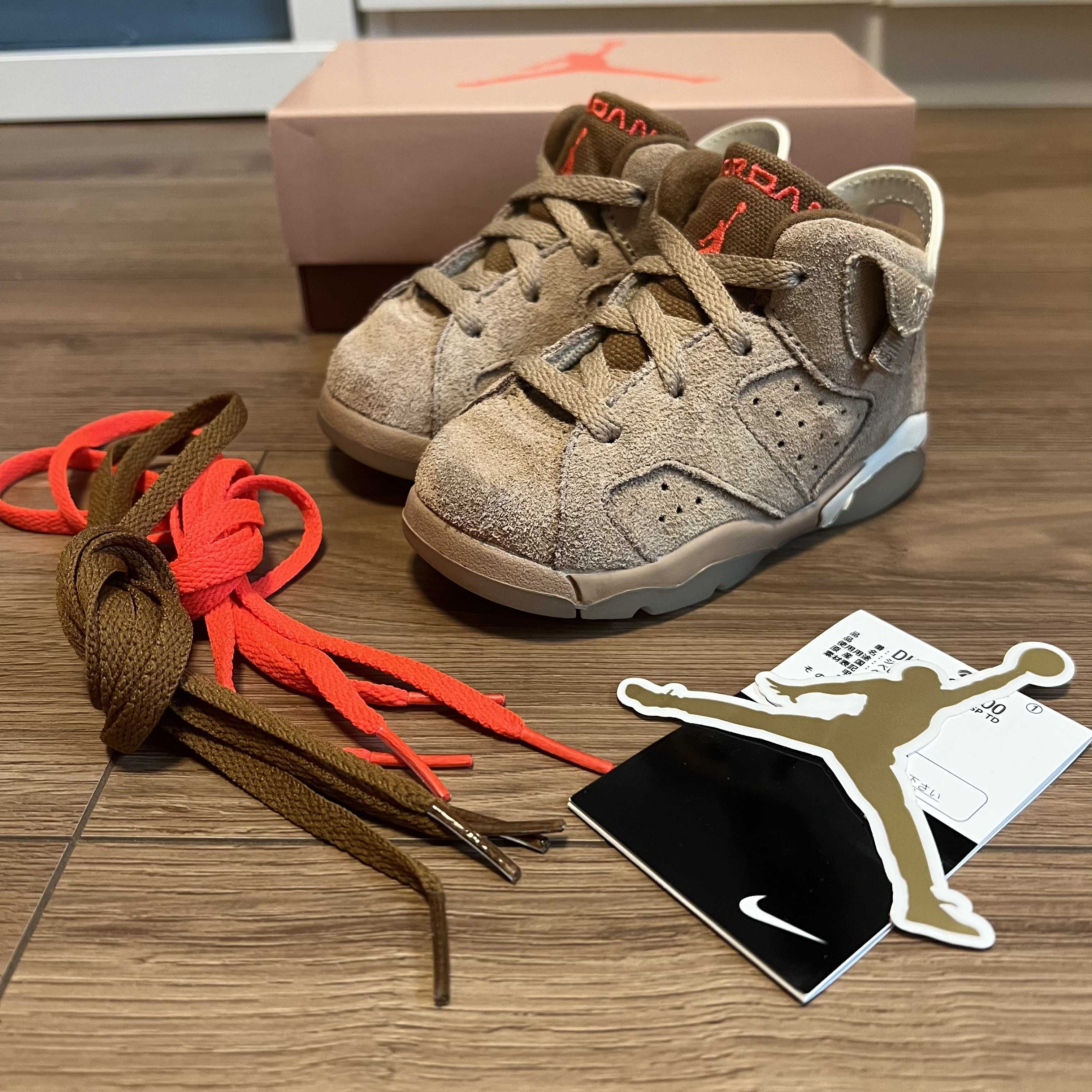 Travis Scott × Nike TD Air Jordan 6 "British Khaki"