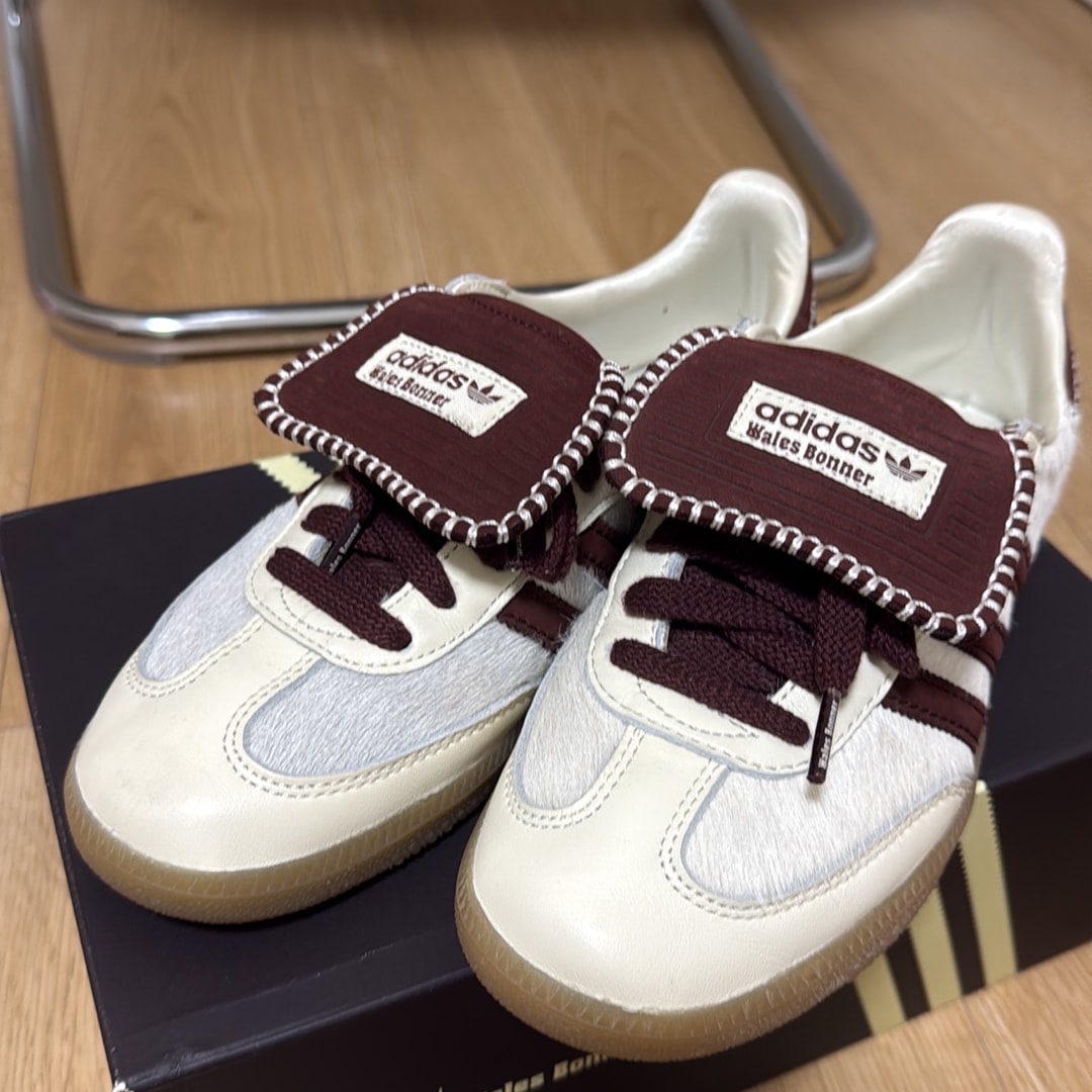 Wales Bonner × adidas Samba Pony Tonal Low "Cream White/Mystery Brown"