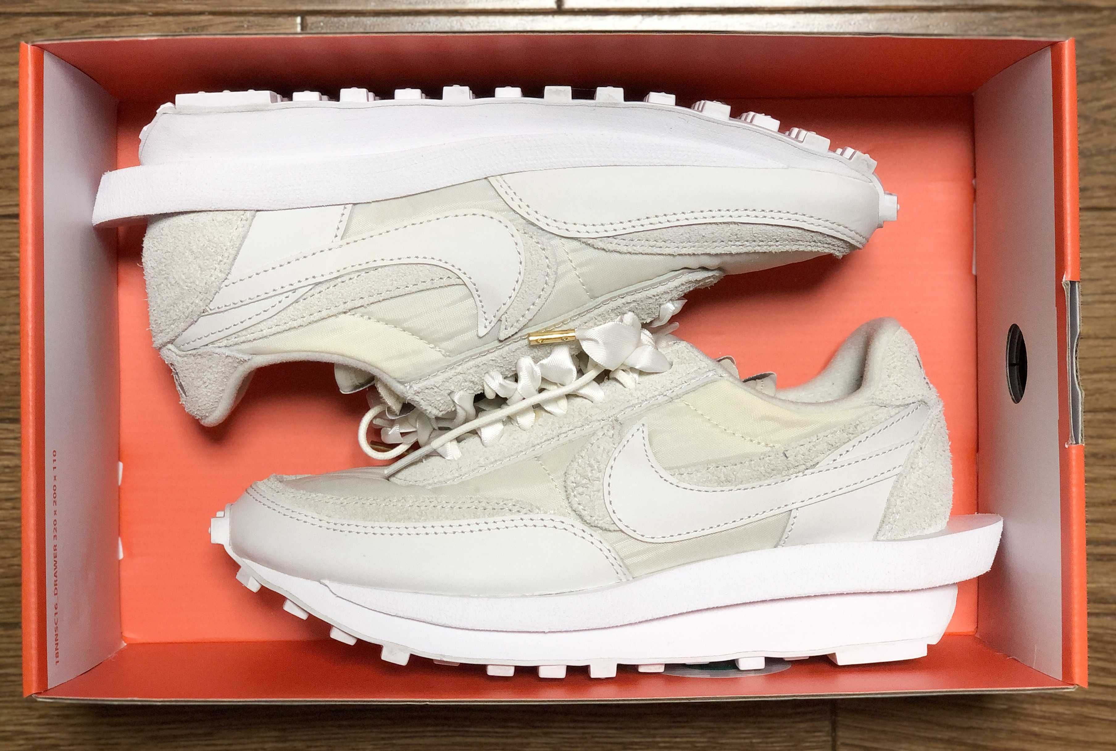 sacai × Nike LDV Waffle "Triple White"
