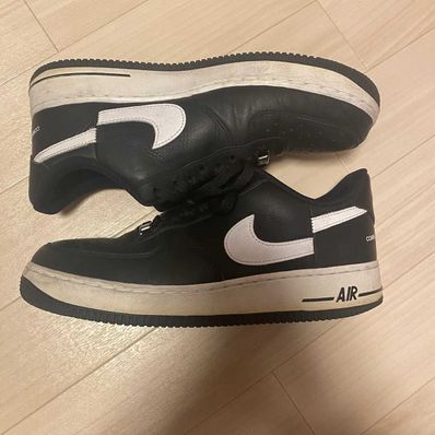 Supreme × COMME des GARCONS SHIRT × Nike Air Force 1 Low "Black/White" (2018)