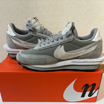 fragment design × sacai × Nike LD Waffle "Light Smoke Grey"