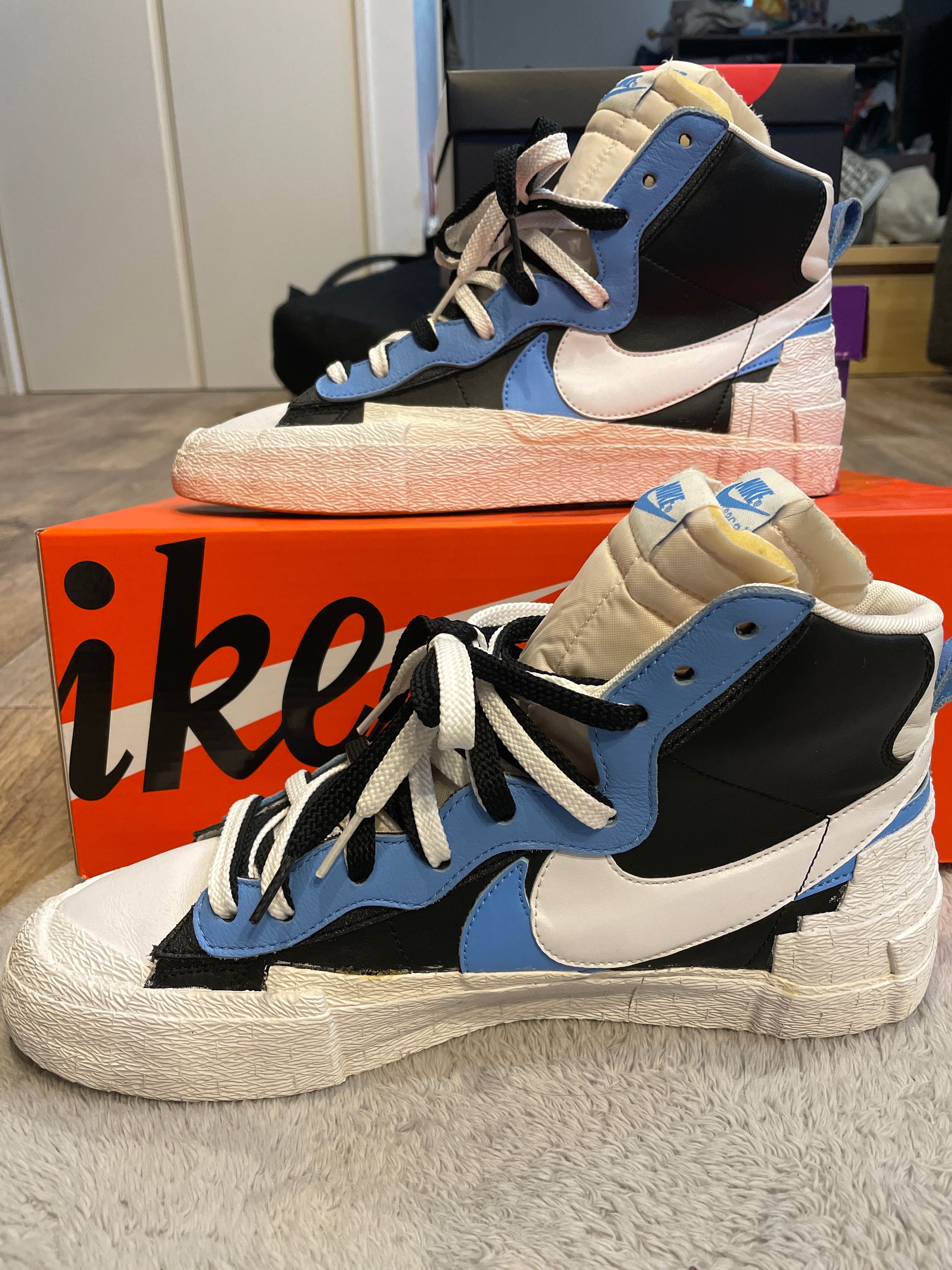 sacai × NIKE BLAZER MID "BLACK / BLUE"