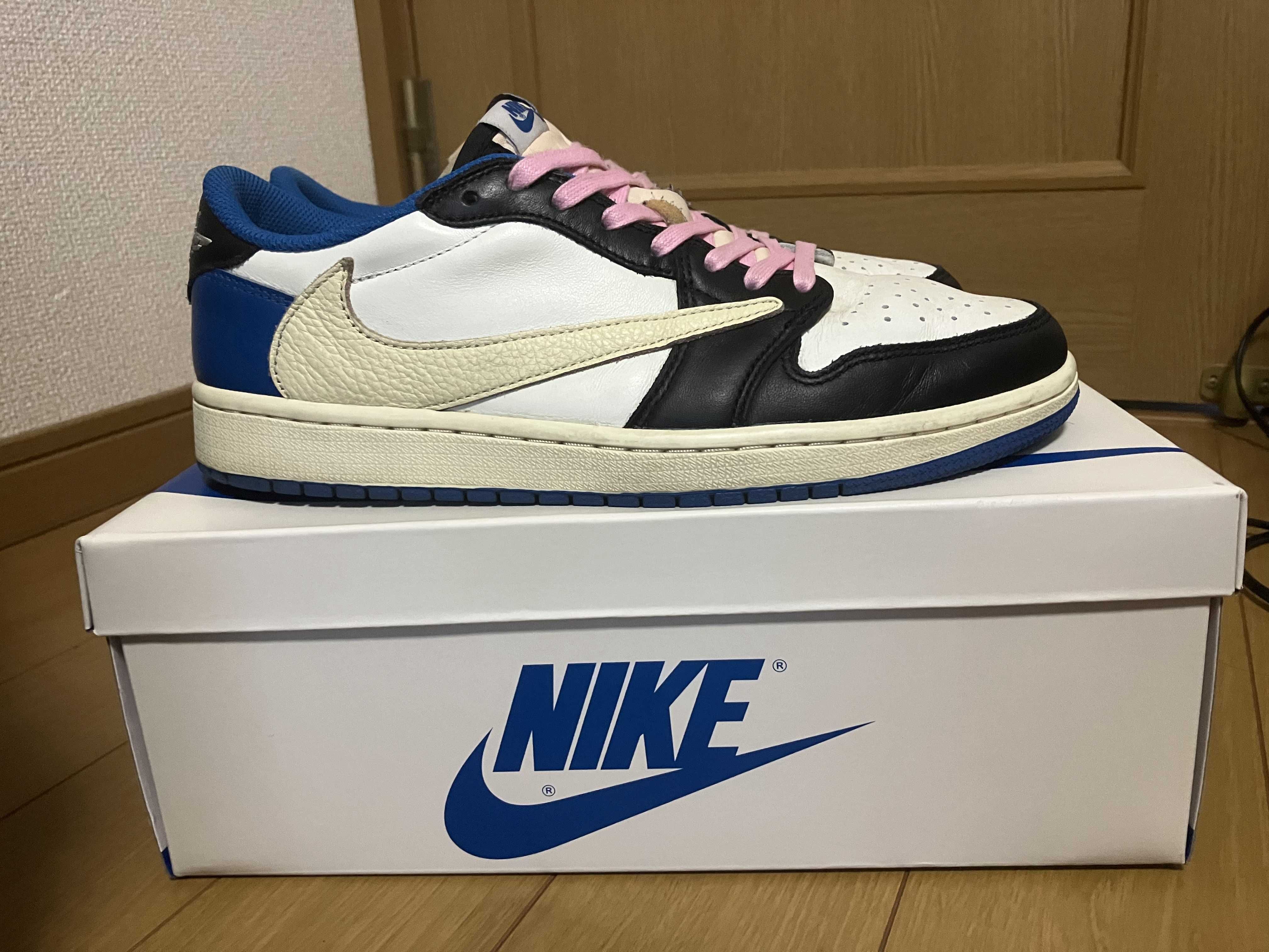 Travis Scott × fragment design × Nike Air Jordan 1 Low OG SP "Military Blue"