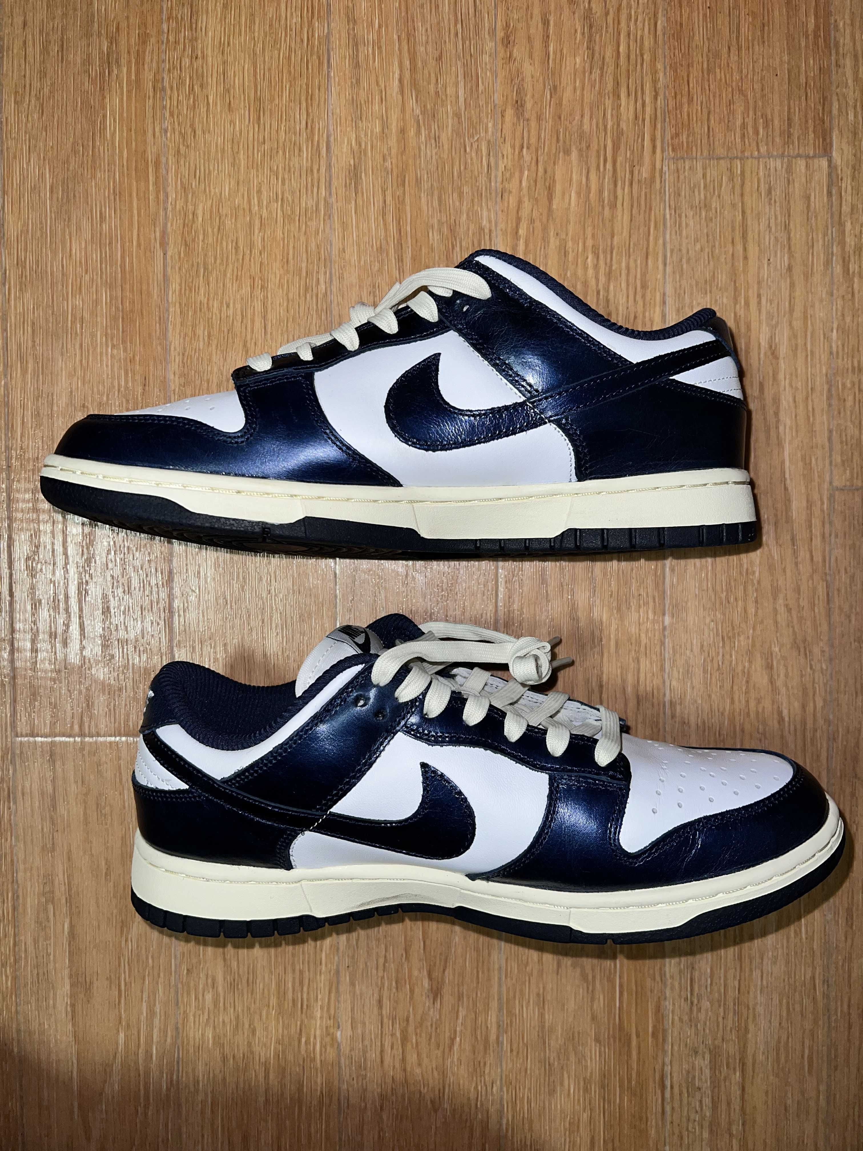 Nike Women's Dunk Low PRM "Midnight Navy and White"