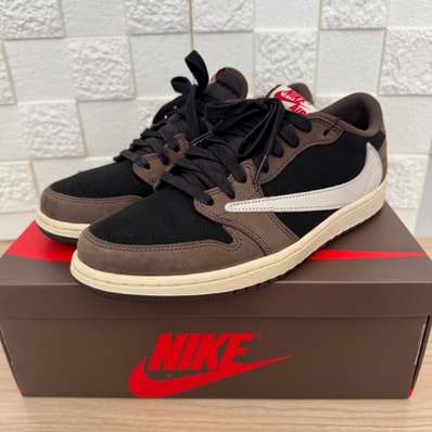 Travis Scott × Nike Air Jordan 1 Low OG SP-T "Black/Dark Mocha"