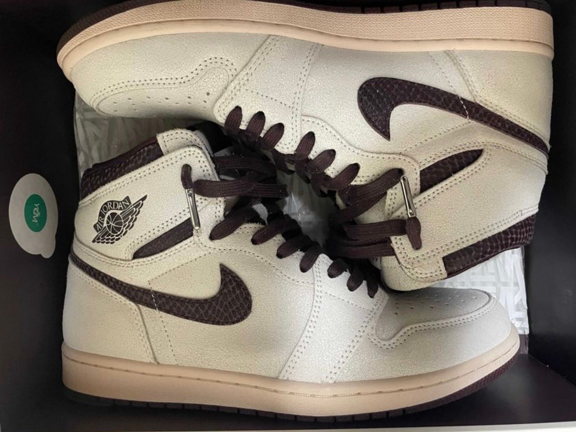A Ma Maniere × Nike Air Jordan 1 Retro High OG "Sail and Burgundy"