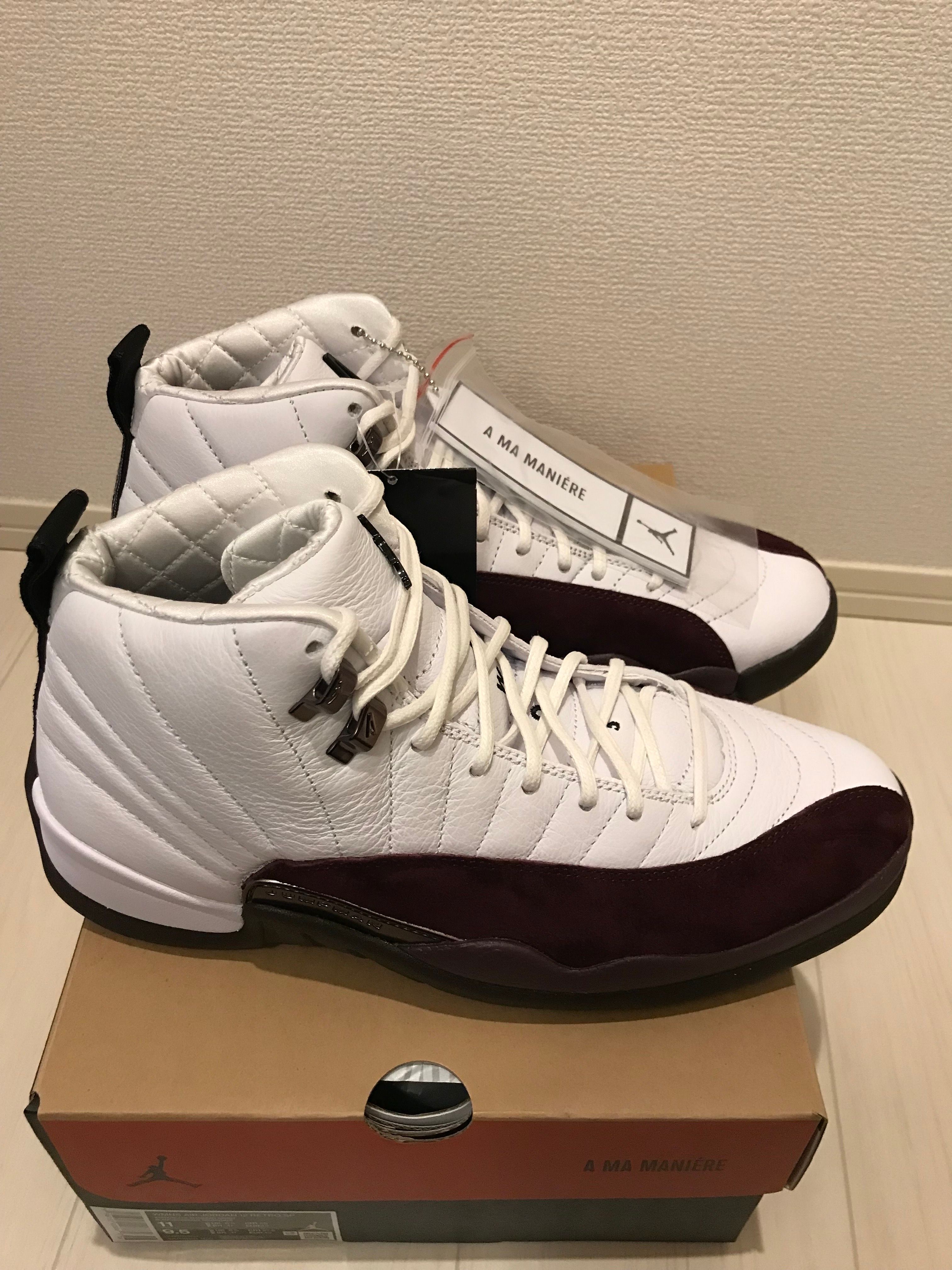 A Ma Maniere × Nike Women's Air Jordan 12 "White and Burgundy Crush"