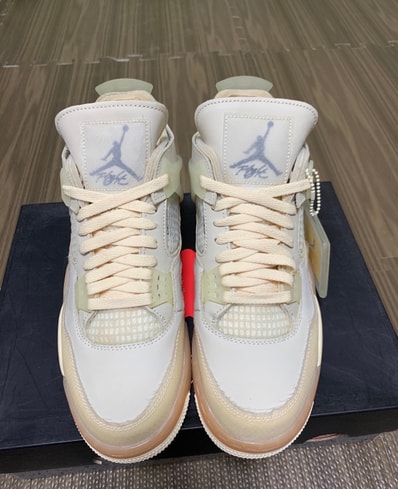Off-White × Nike Women's Air Jordan 4 SP "Sail"