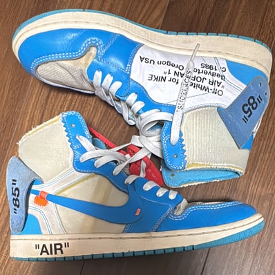 Off-White × Nike Air Jordan 1 High UNC "White/Dark Powder Blue"