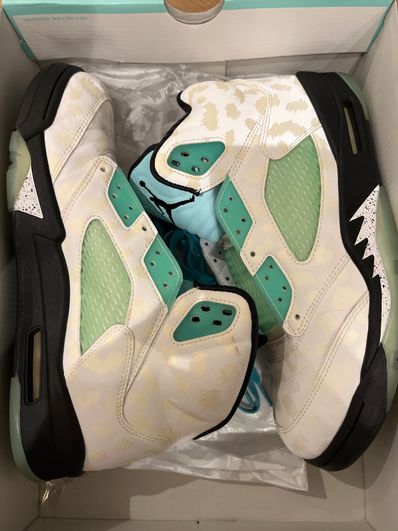 Nike Air Jordan 5 "White/Black/Island Green"