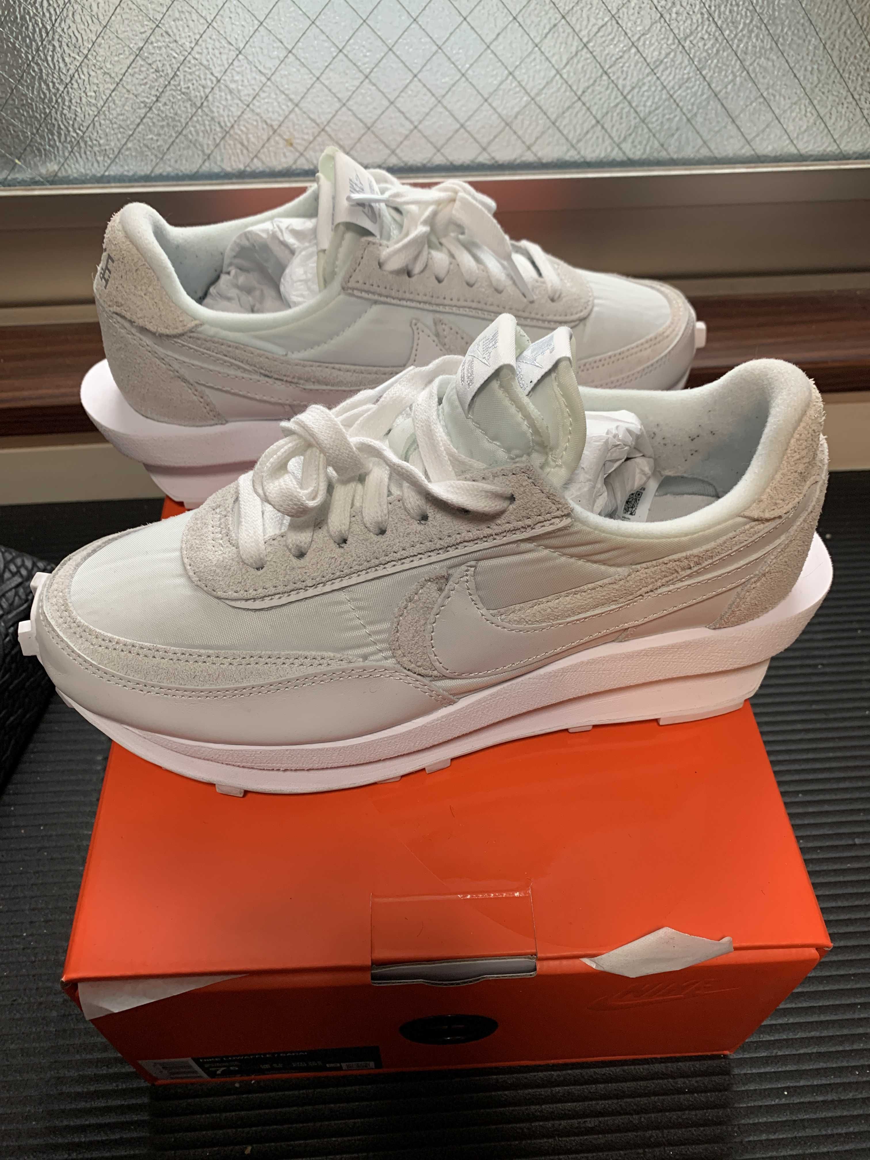 sacai × Nike LDV Waffle "Triple White"