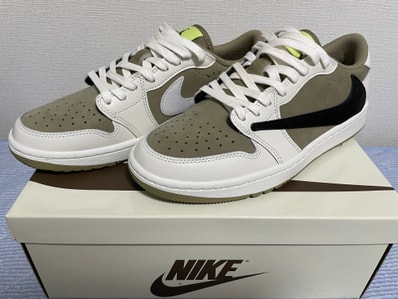 Travis Scott × Nike Air Jordan 1 Low Golf NRG "Neutral Olive"