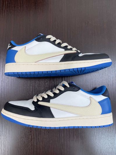 Travis Scott × fragment design × Nike Air Jordan 1 Low OG SP "Military Blue"