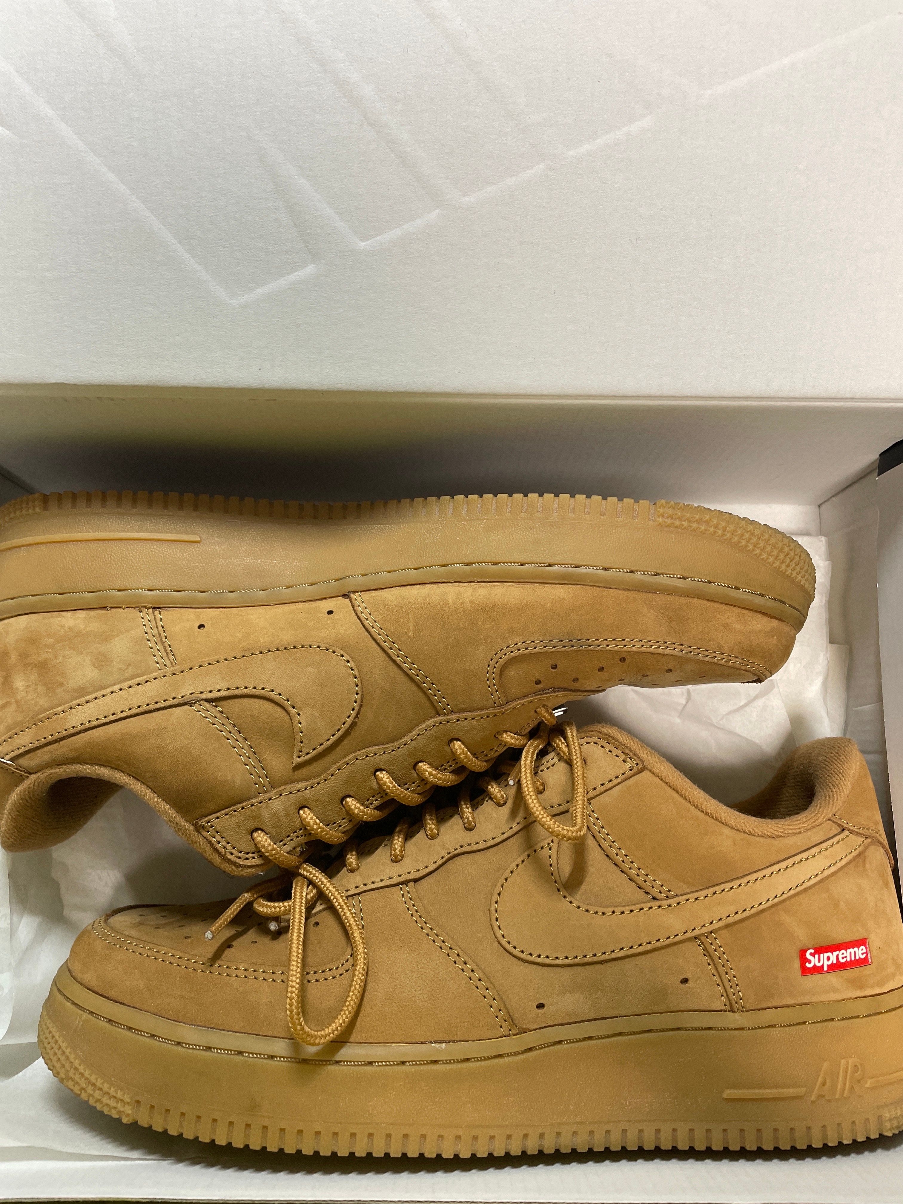 Supreme × Nike Air Force 1 Low "Flax/Wheat"