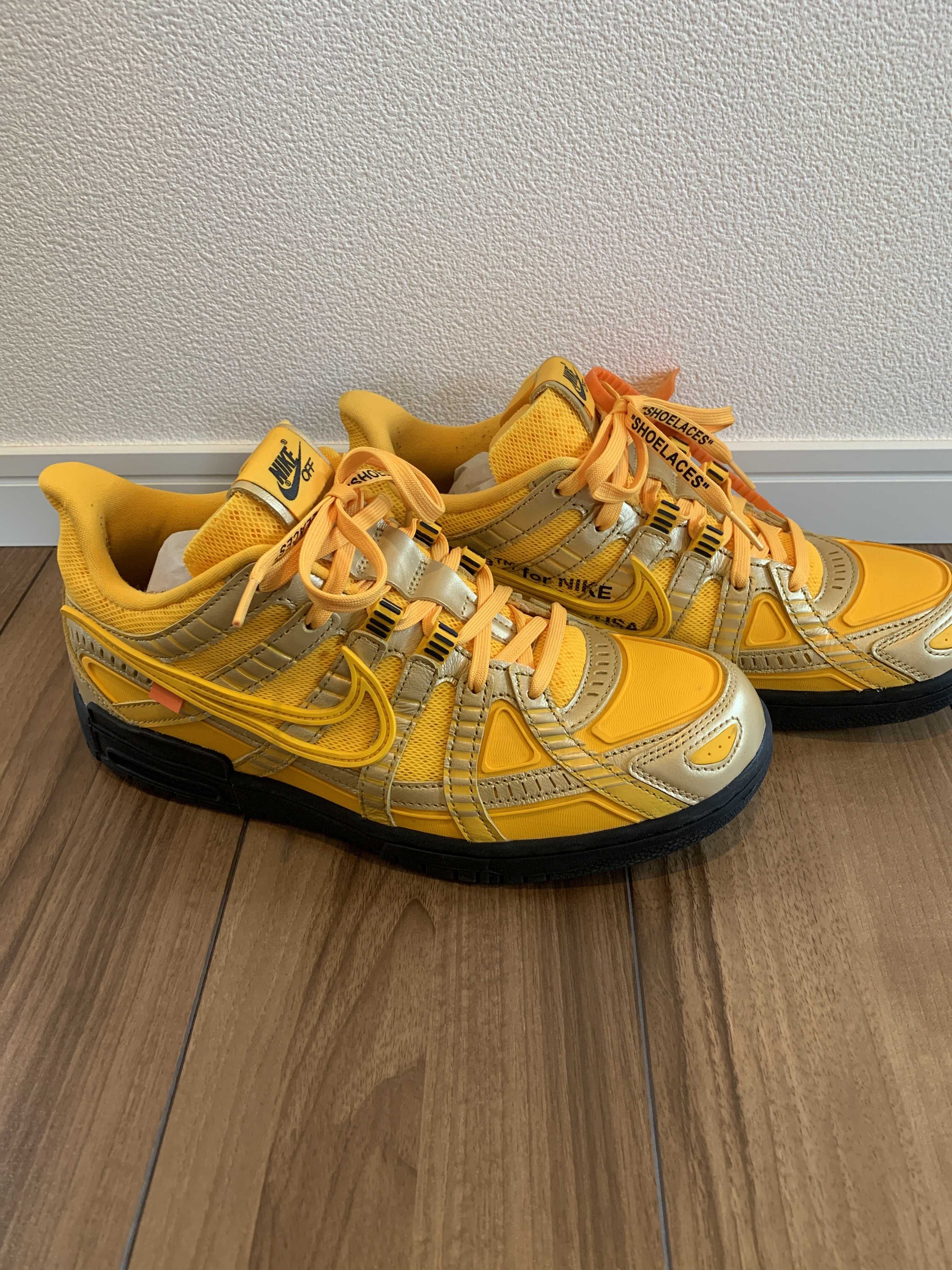 Off-White × Nike Air Rubber Dunk "University Gold" 