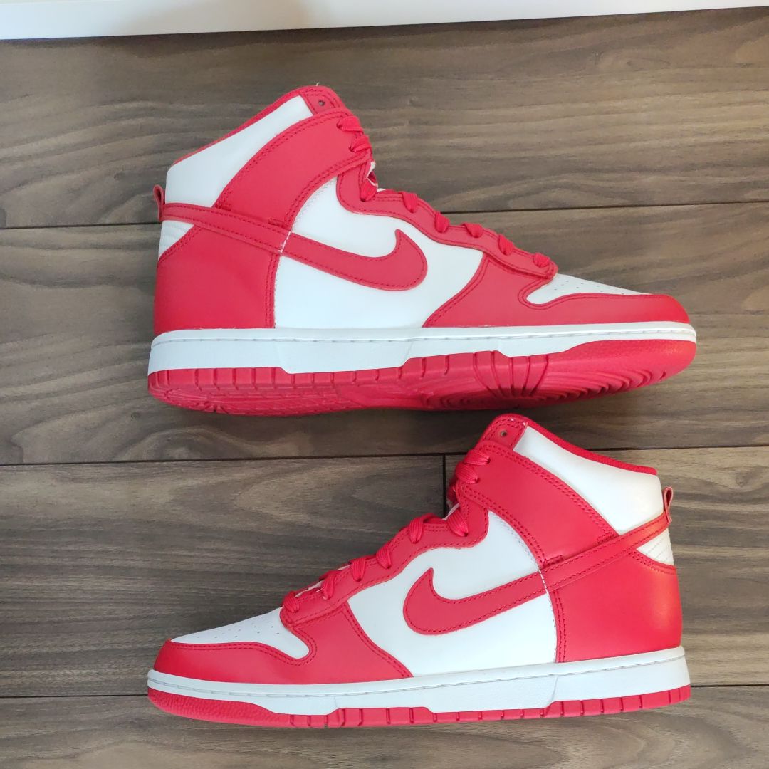 Nike Dunk High "Championship White and Red"