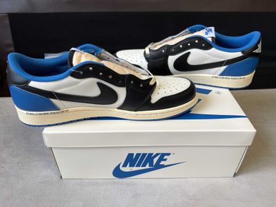 Travis Scott × fragment design × Nike Air Jordan 1 Low OG SP "Military Blue"