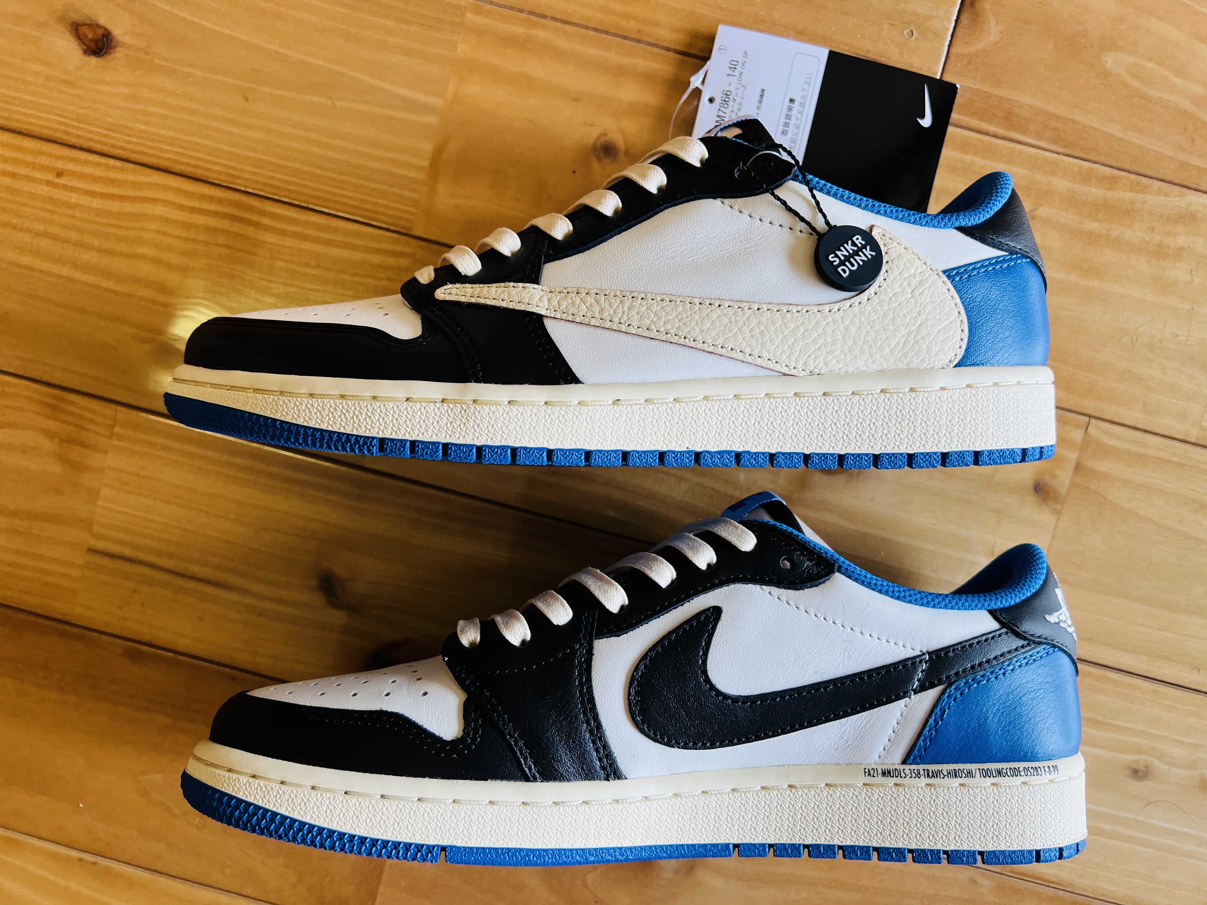 Travis Scott × fragment design × Nike Air Jordan 1 Low OG SP "Military Blue"