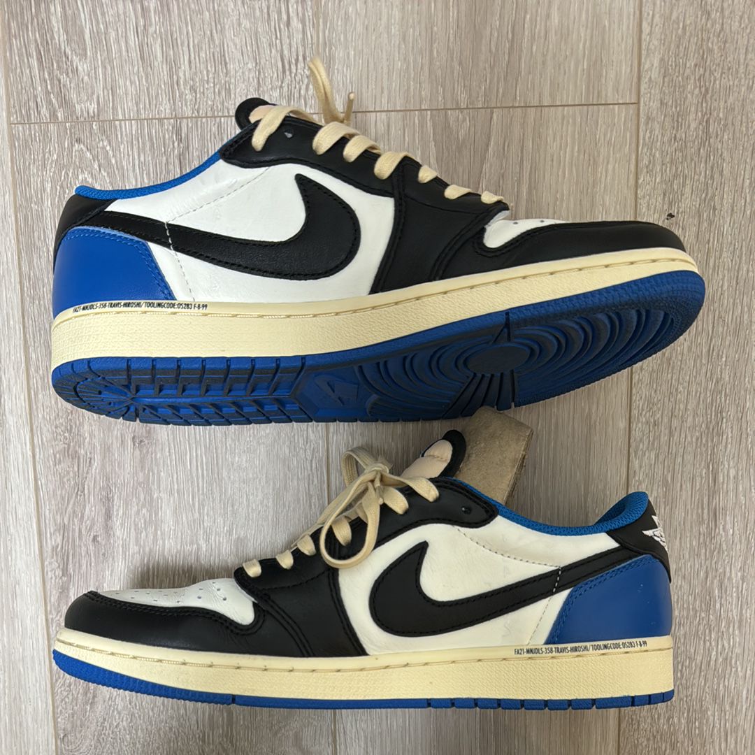 Travis Scott × fragment design × Nike Air Jordan 1 Low OG SP "Military Blue"
