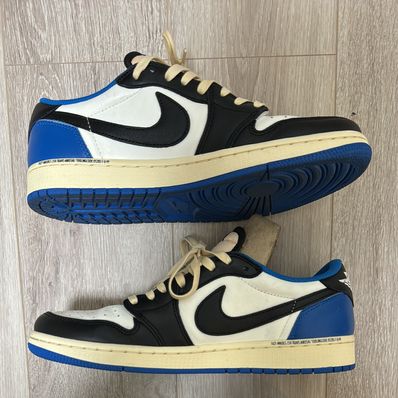 Travis Scott × fragment design × Nike Air Jordan 1 Low OG SP "Military Blue"