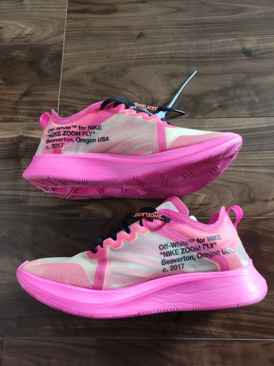 Off-White × Nike Zoom Fly "Pink"