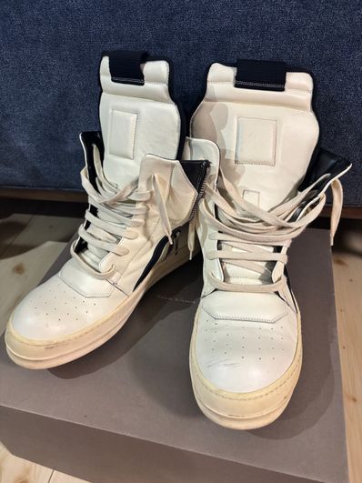 Rick Owens Geobasket "Milk/Black"