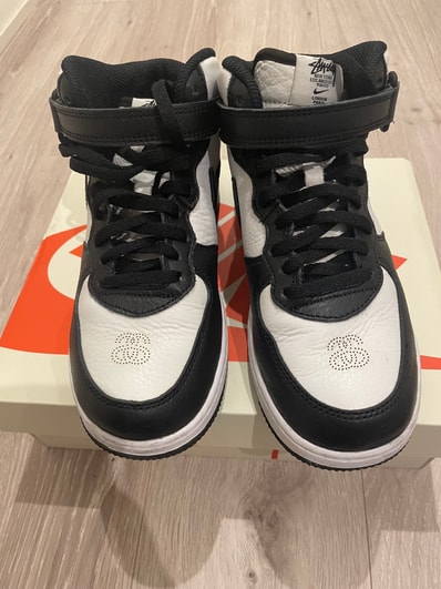 Stussy × Nike PS Air Force 1 Mid "Black and Light Bone"