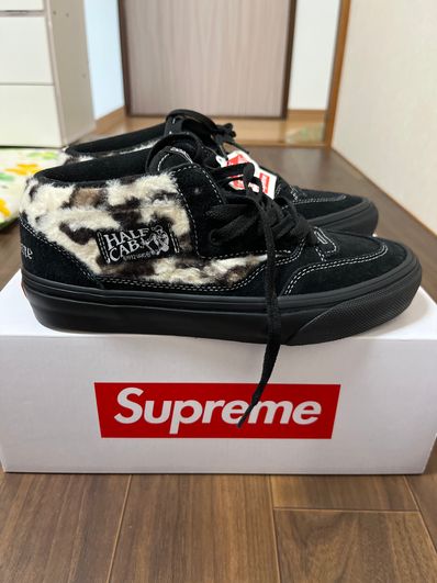 Supreme × Vans Leopard Half Cab "Black"
