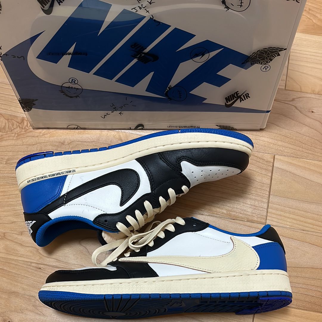 Travis Scott × fragment design × Nike Air Jordan 1 Low OG SP "Military Blue"
