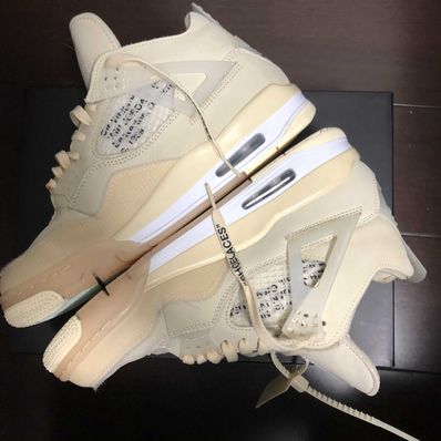 Off-White × Nike Women's Air Jordan 4 SP "Sail"