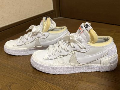 sacai × Nike Blazer Low "White Patent Leather"