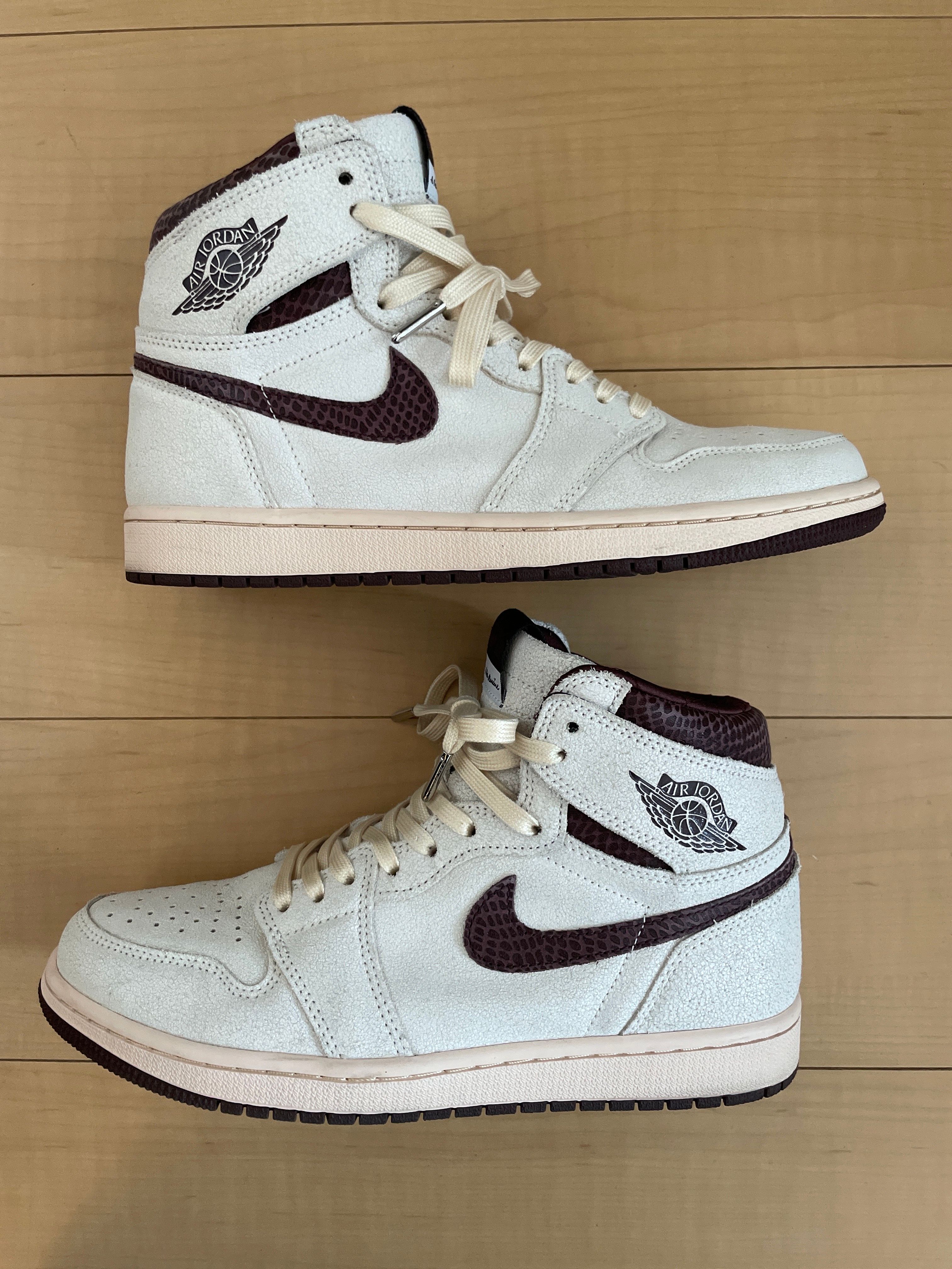 A Ma Maniere × Nike Air Jordan 1 Retro High OG "Sail and Burgundy"