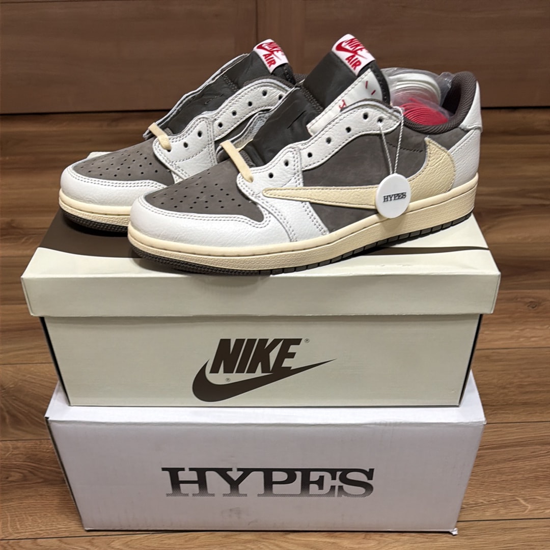 Travis Scott × Nike Air Jordan 1 Low OG SP "Reverse Mocha/Sail and Ridgerock"