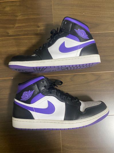 Nike Air Jordan 1 Mid "Black/Court Purple"