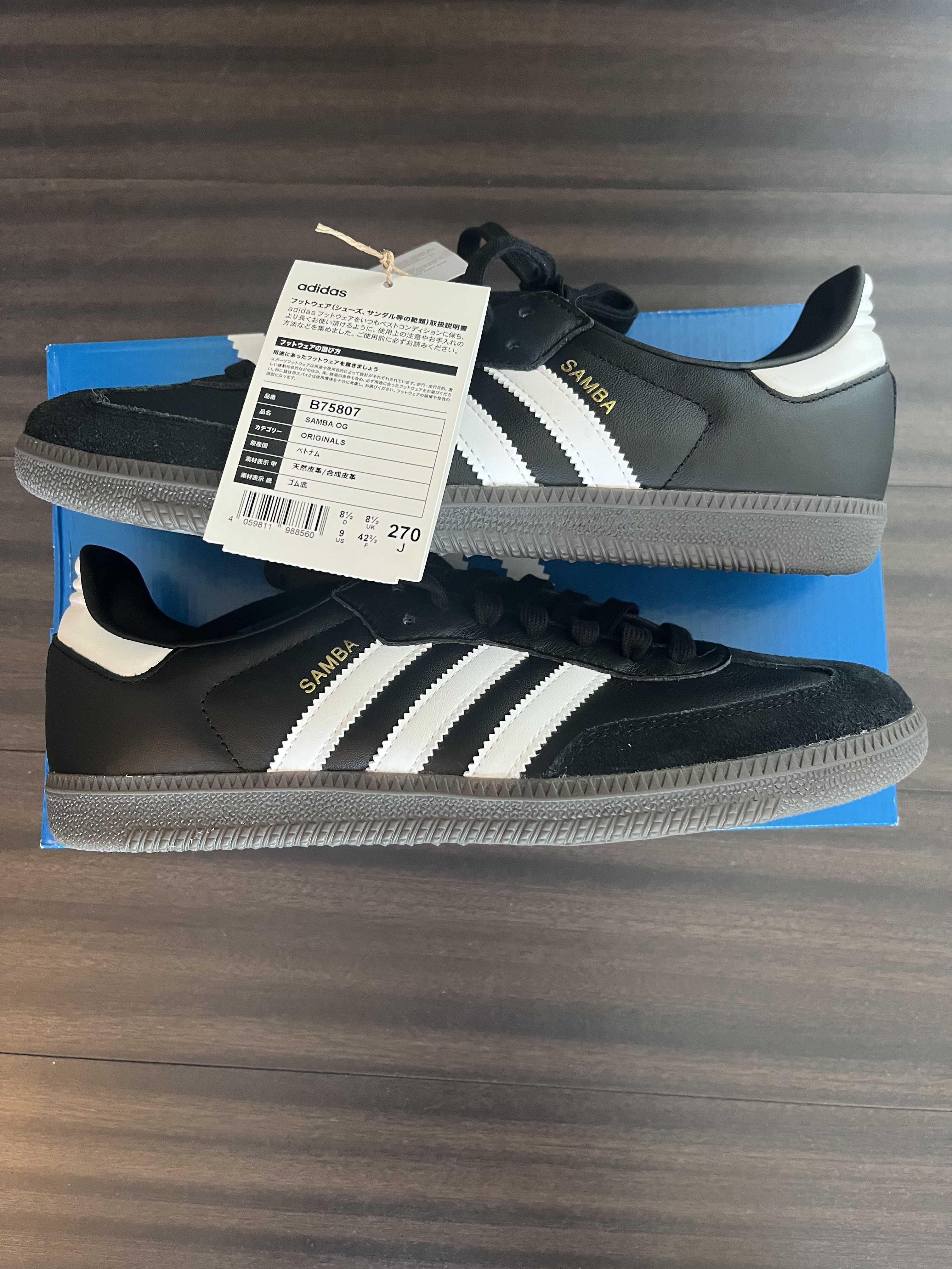 adidas Samba OG "Core Black/Cloud White/Gum"