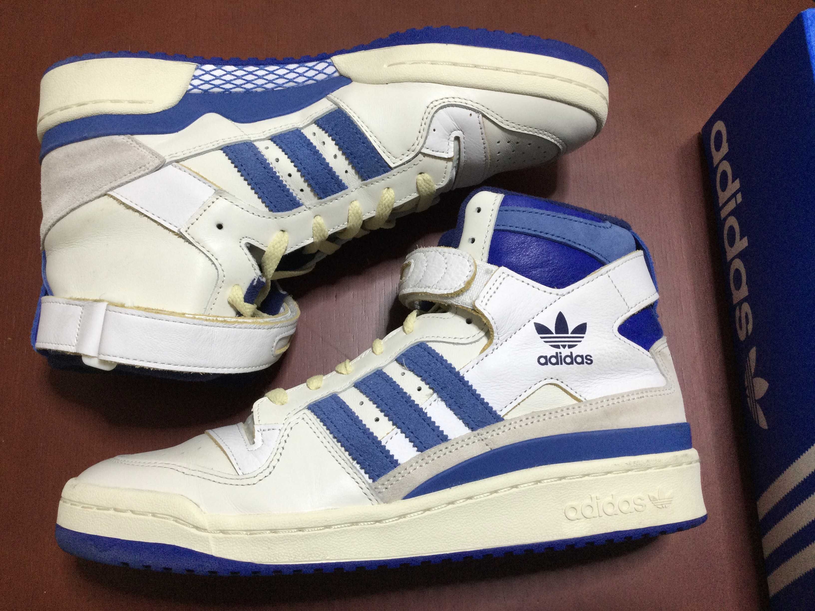 adidas Forum 84 High Blue Thread "Off White-Bright Blue/Footwear White"