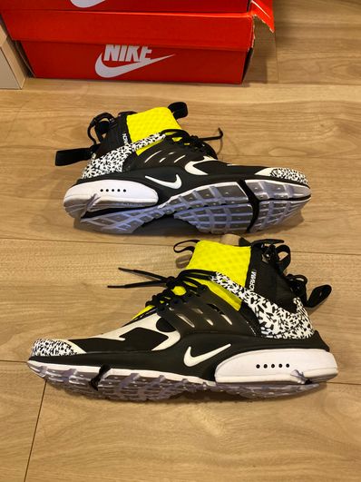 ACRONYM × Nike Air Presto Mid "White/Black/Dynamic Yellow"