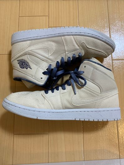Nike Women's Air Jordan 1 Mid "Sanddrift/Indigo"
