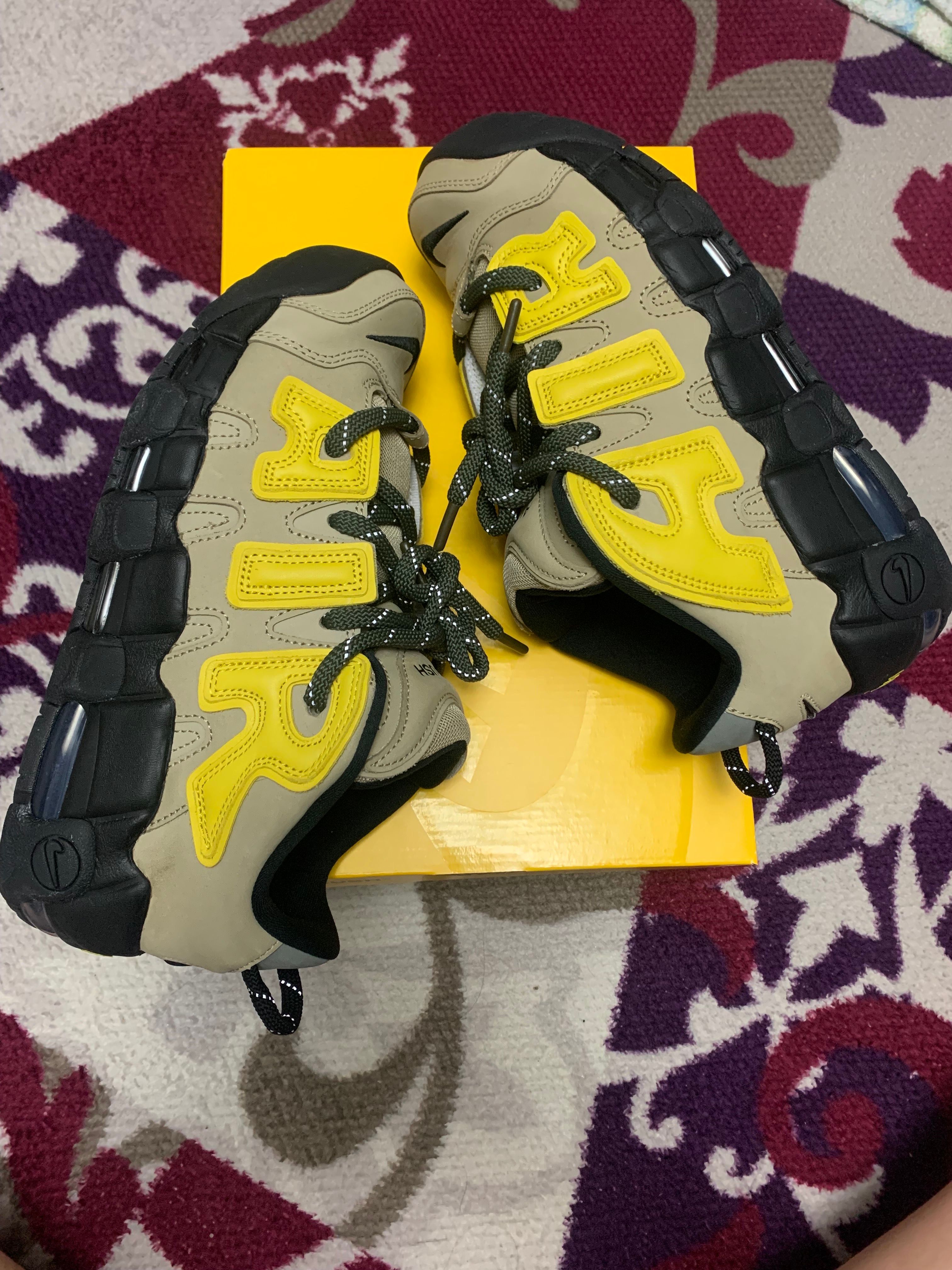 AMBUSH × Nike Air More Uptempo Low "Vivid Sulfur and Limestone"
