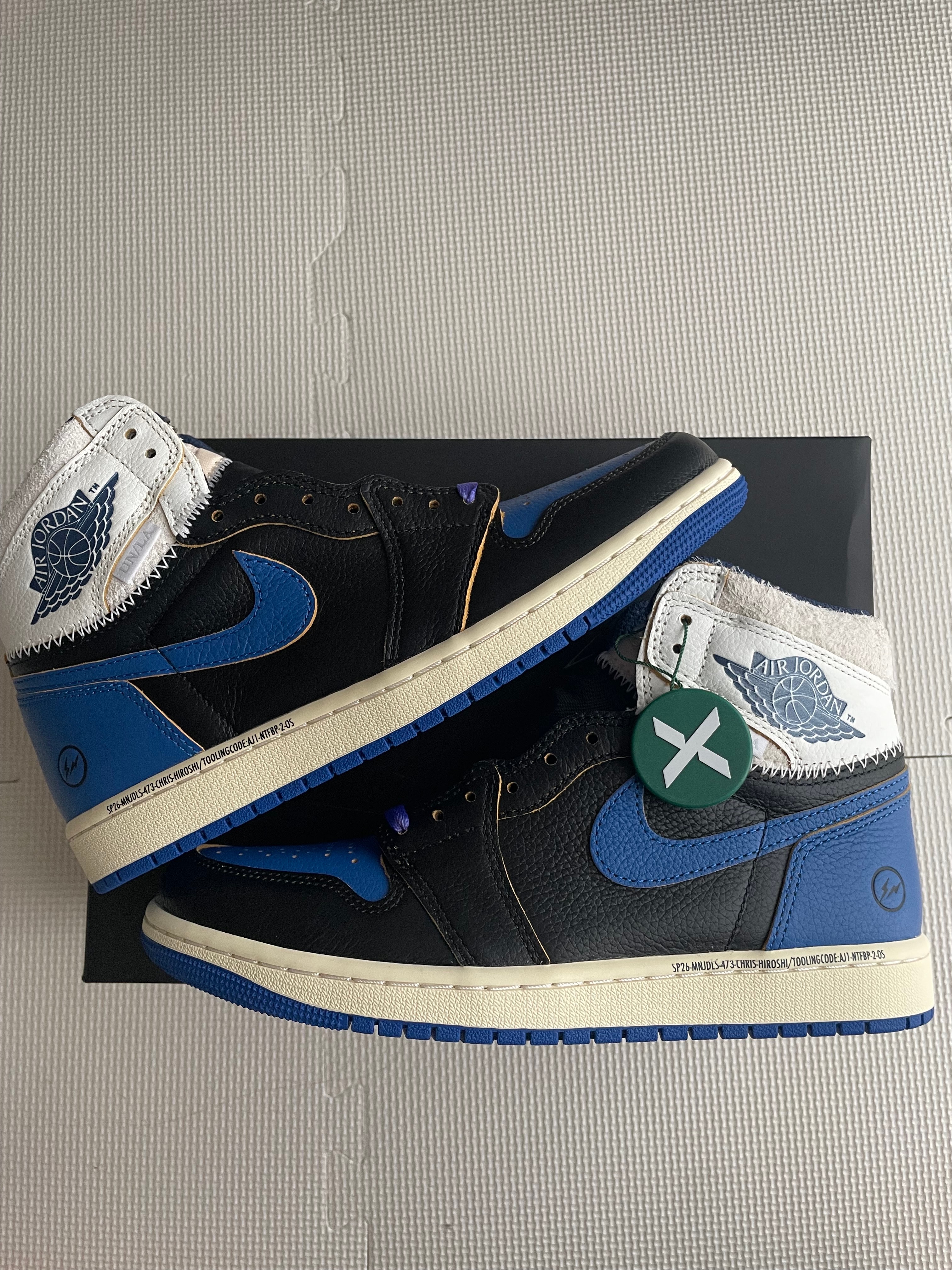 fragment design × UNION × Nike Air Jordan 1 High OG "Sport Royal"