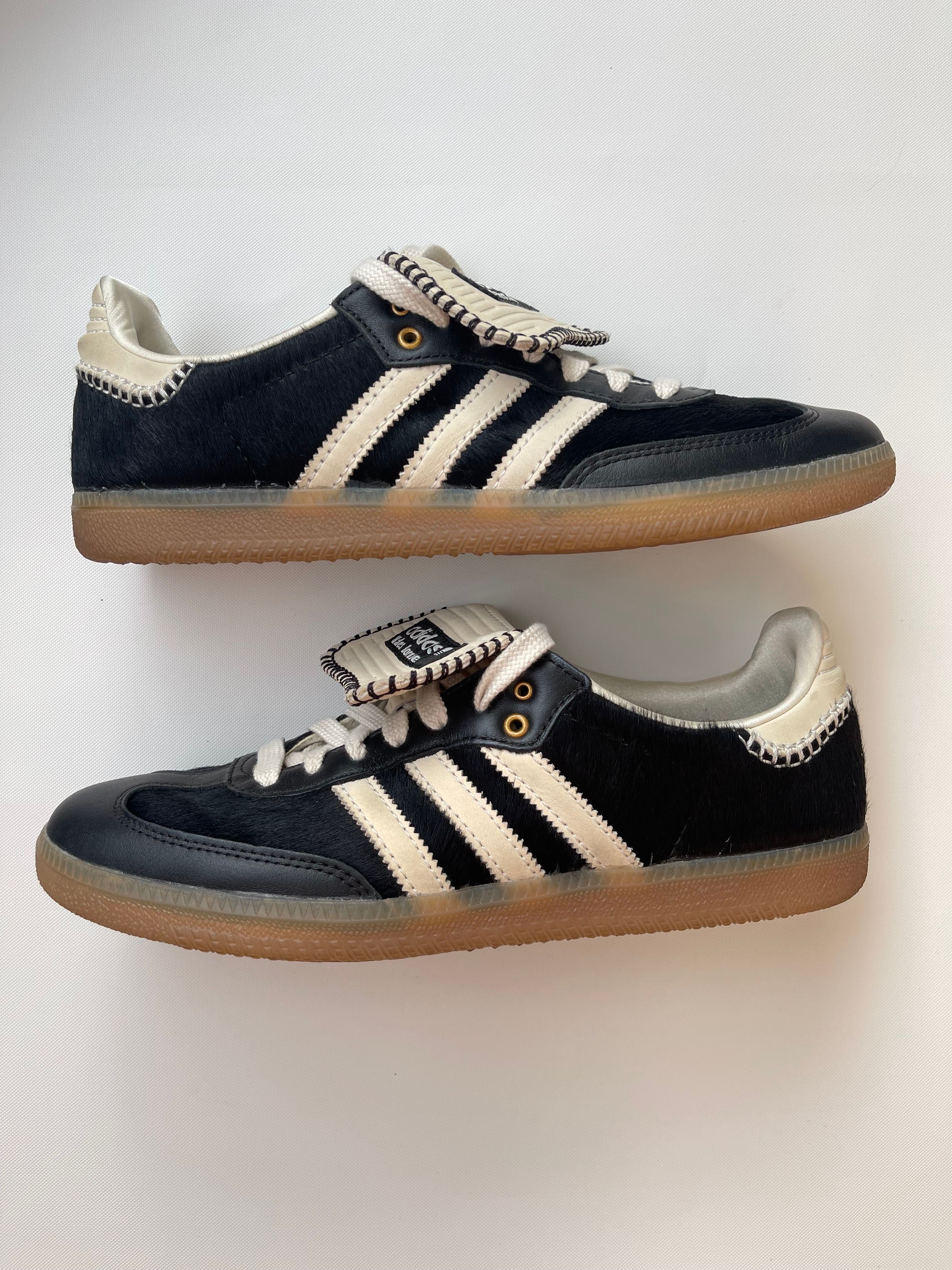 Wales Bonner × adidas Samba Pony Tonal Low "Core Black/Cream White"