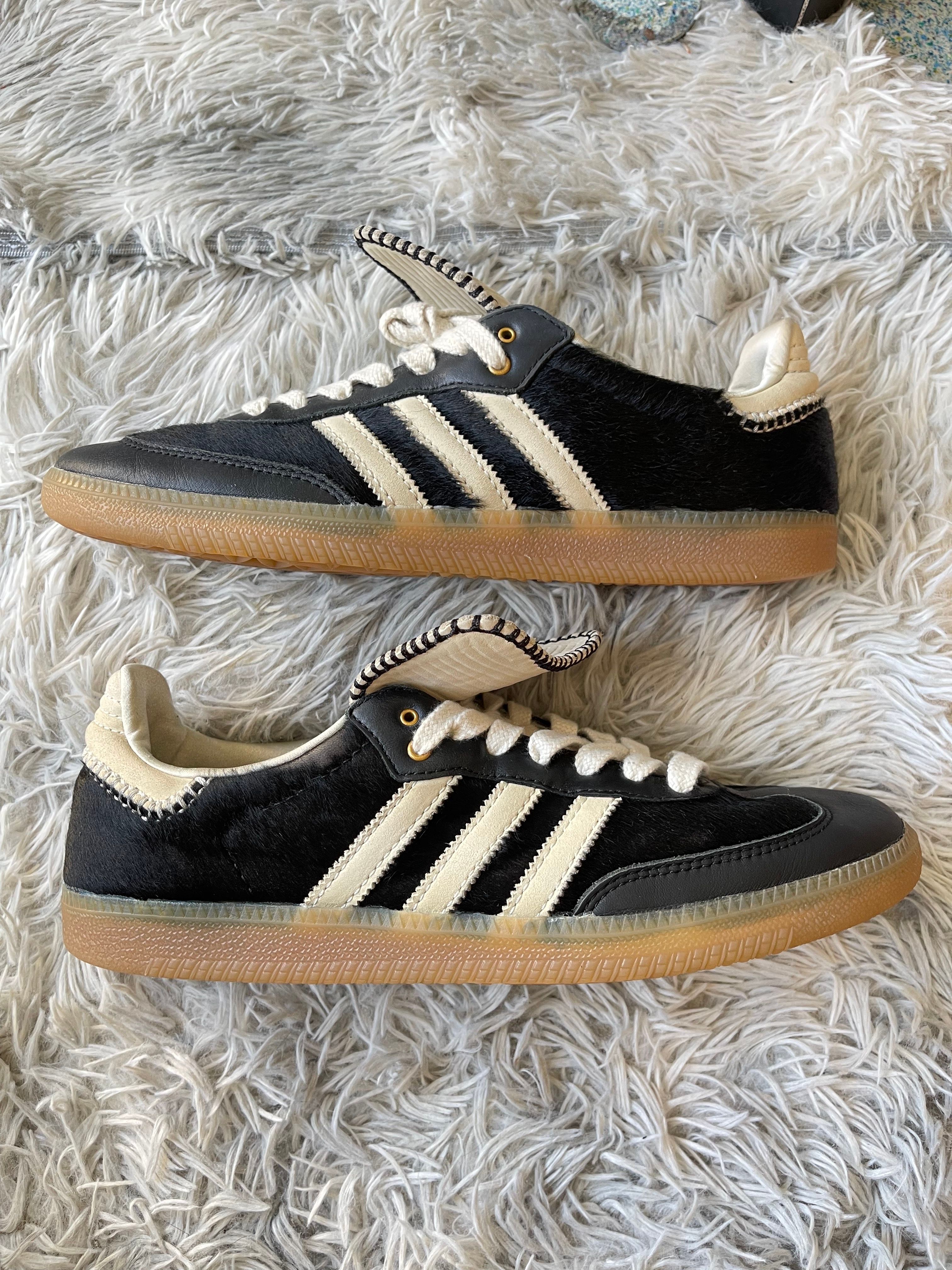 Wales Bonner × adidas Samba Pony Tonal Low "Core Black/Cream White"