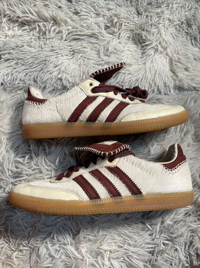 Wales Bonner × adidas Samba Pony Tonal Low "Cream White/Mystery Brown"