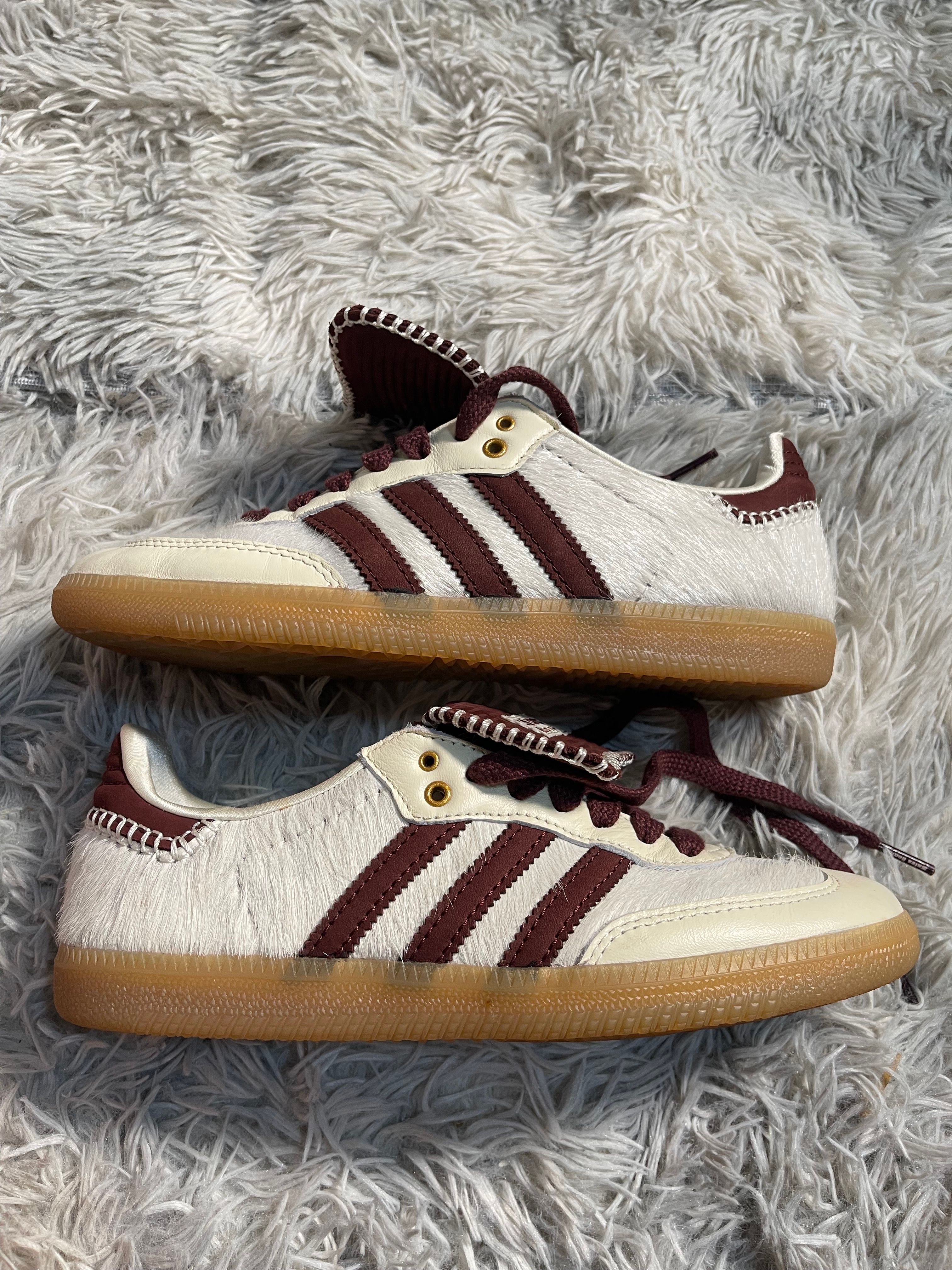 Wales Bonner × adidas Samba Pony Tonal Low "Cream White/Mystery Brown"