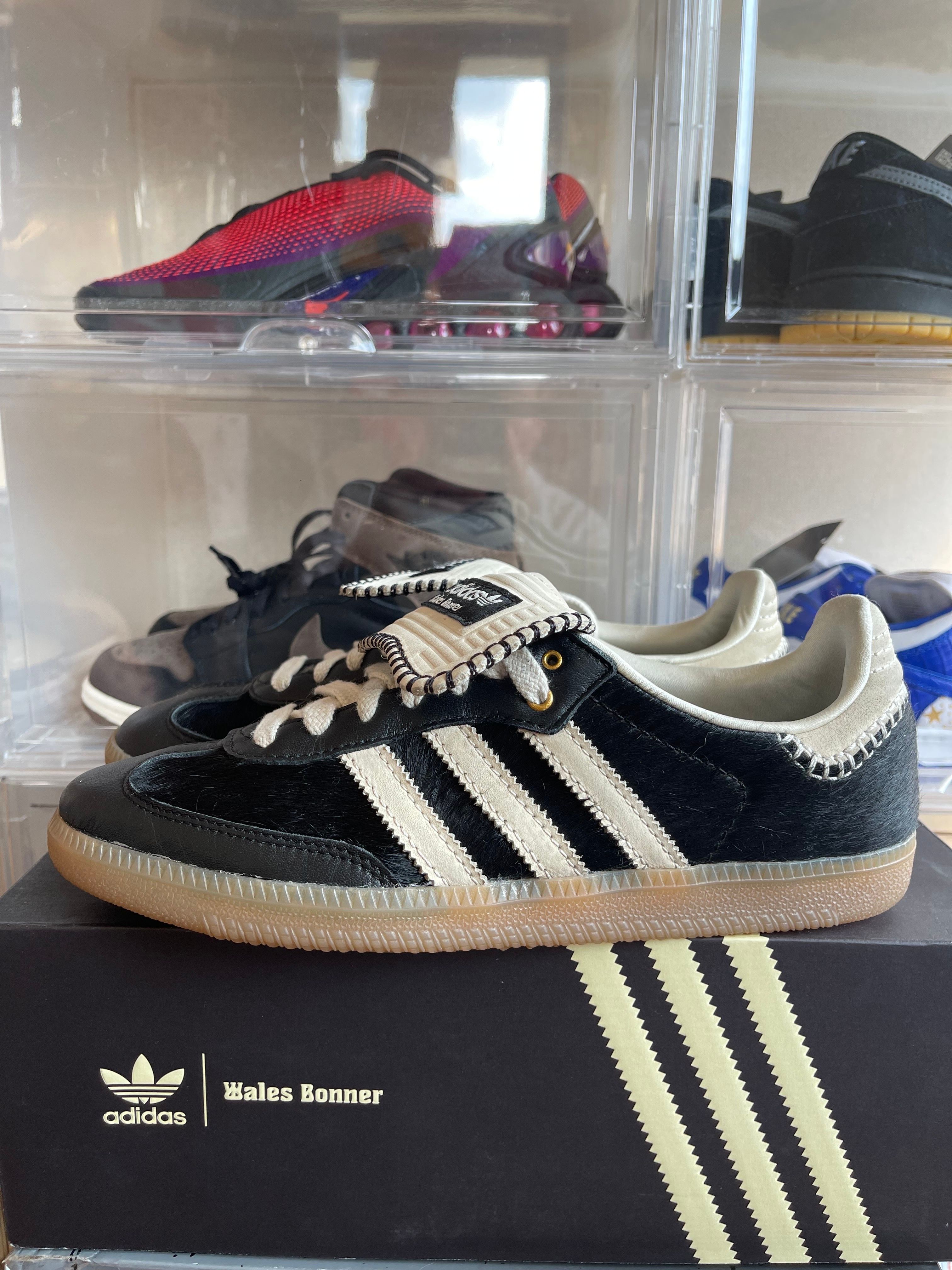 Wales Bonner × adidas Samba Pony Tonal Low "Core Black/Cream White"