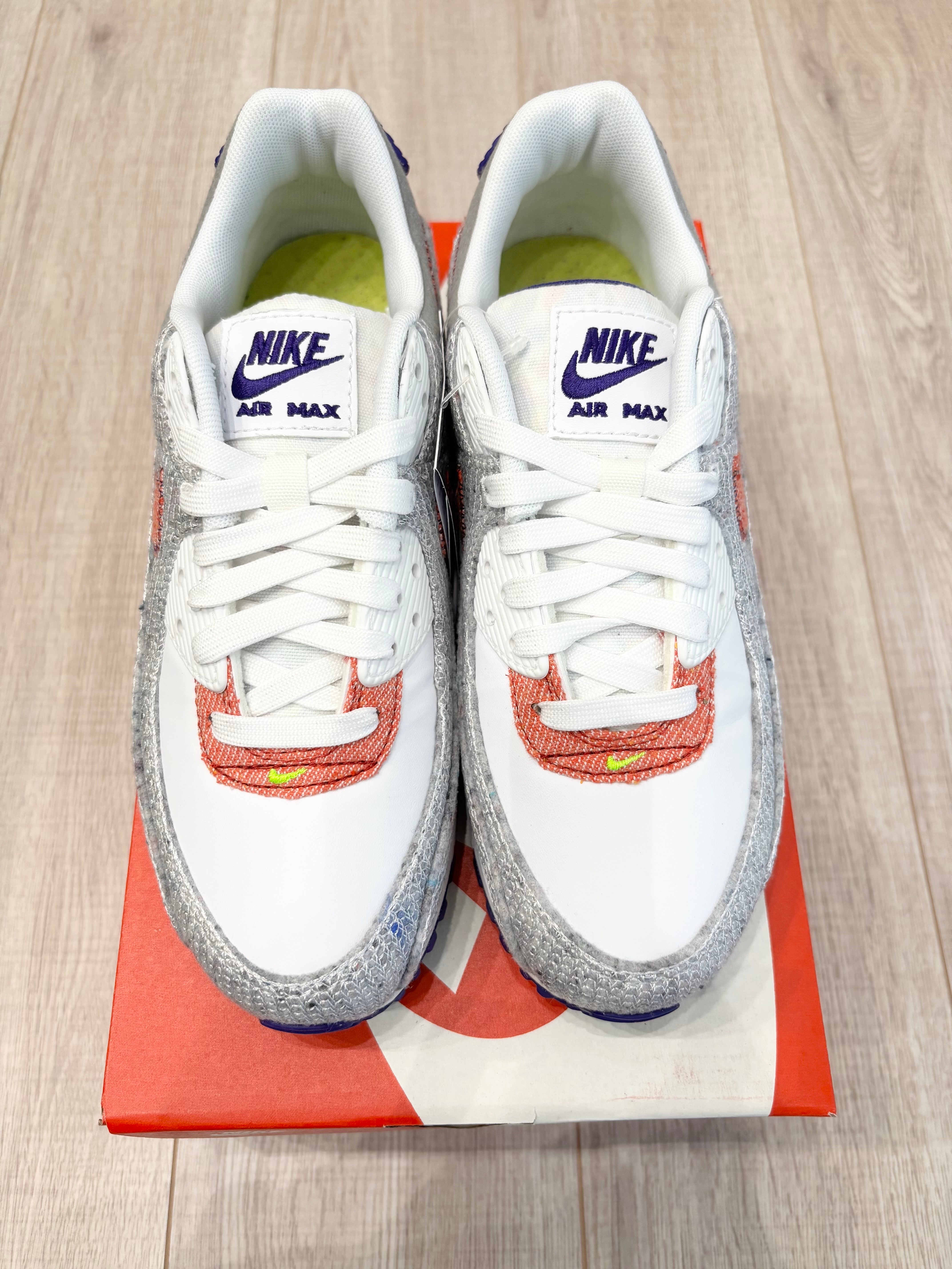 NIKE AIR MAX 90 "WHITE/COURT PURPLE/GREEN"