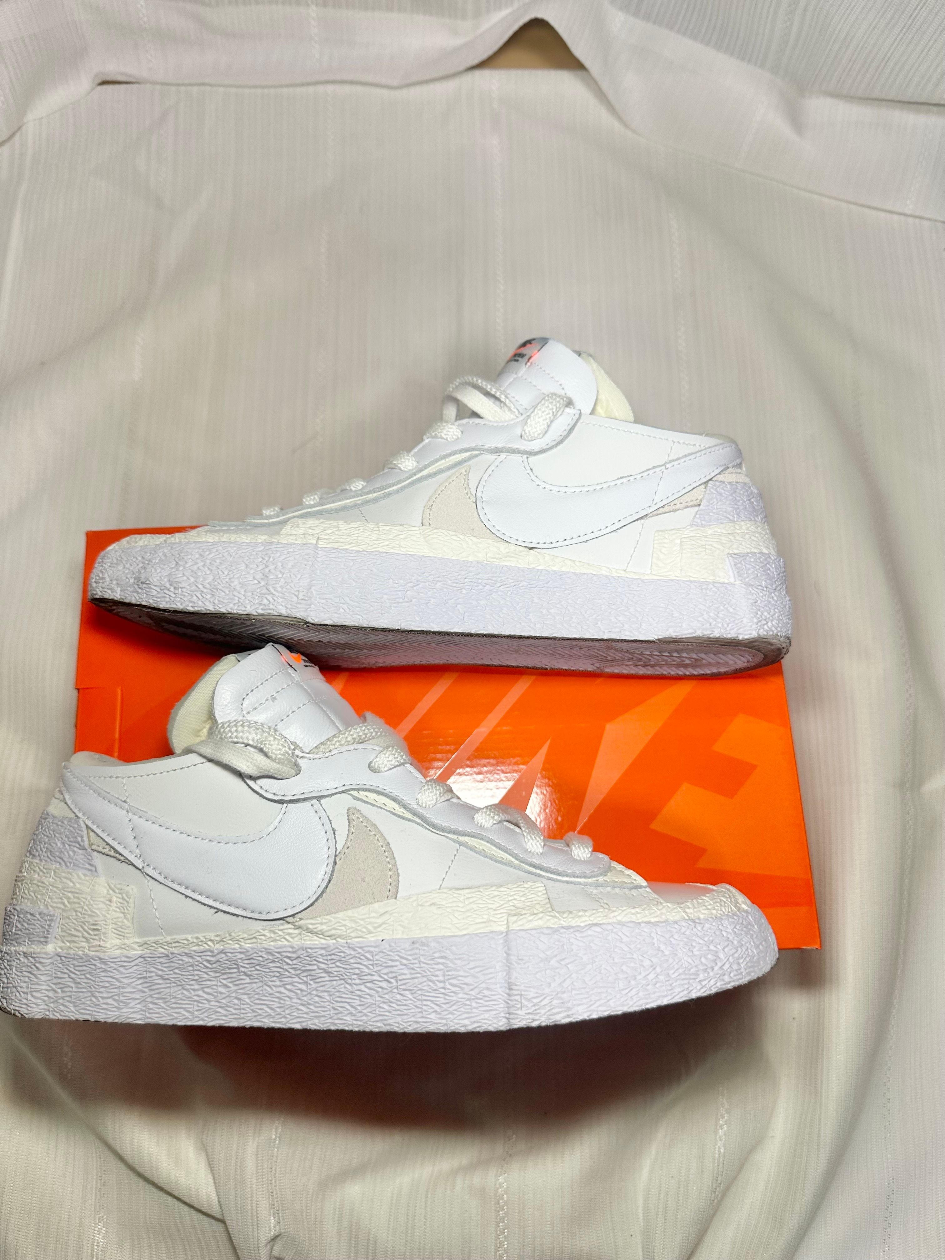 sacai × Nike Blazer Low "White Patent Leather"