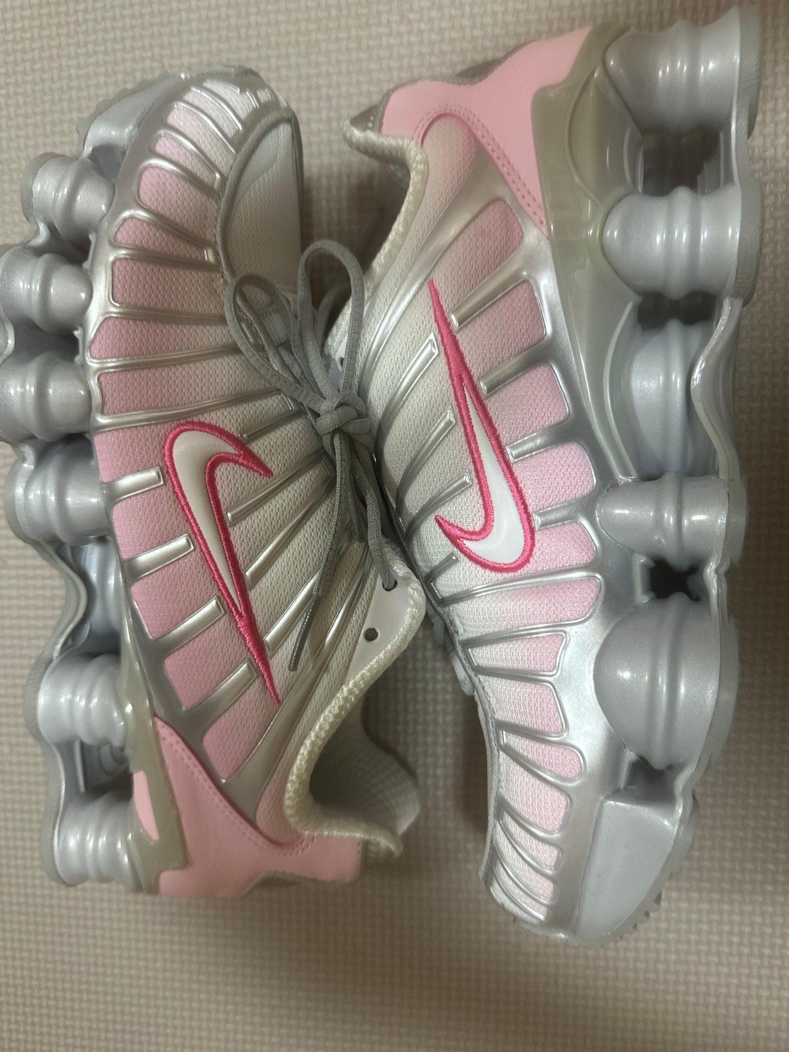 Nike Women's Shox TL "Metallic Platinum/Pinksicle"